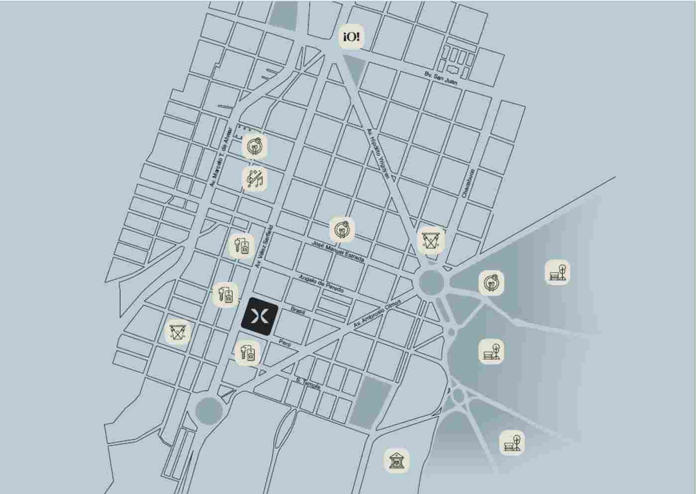 Mapa de ubicación en Nueva Córdoba
